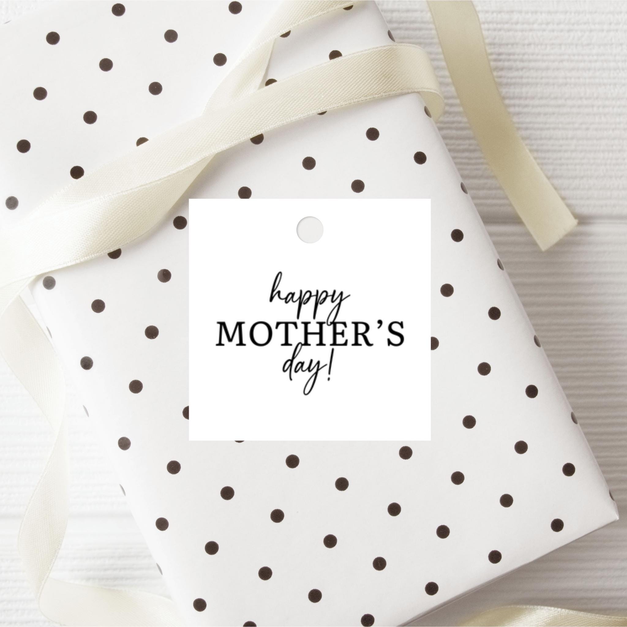 Modern Happy Mother's Day Gift Tag - 3x3"