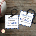 Baseball Coach Appreciation Tag - Blue