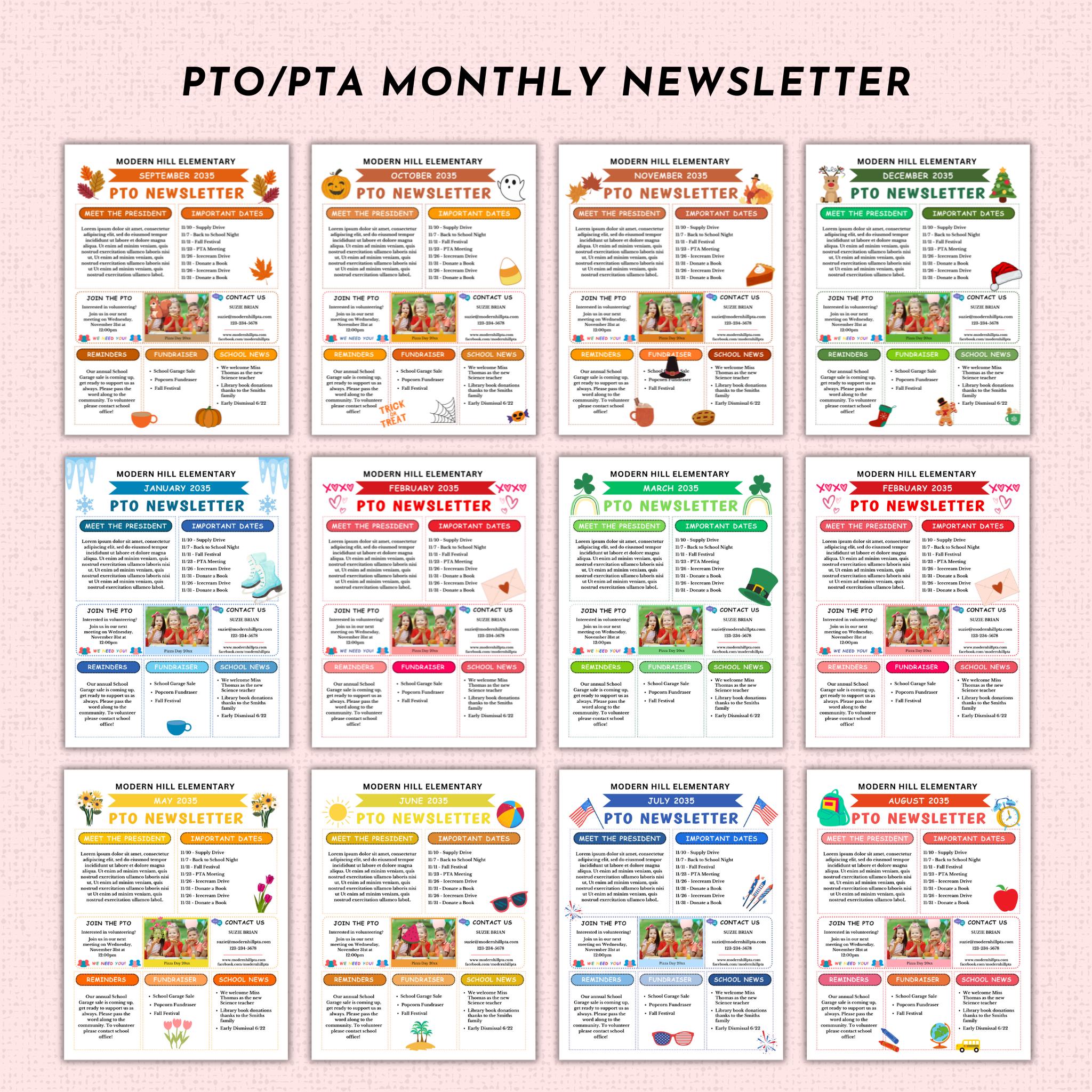 Ultimate PTO PTA Flyer/Form Template Bundle