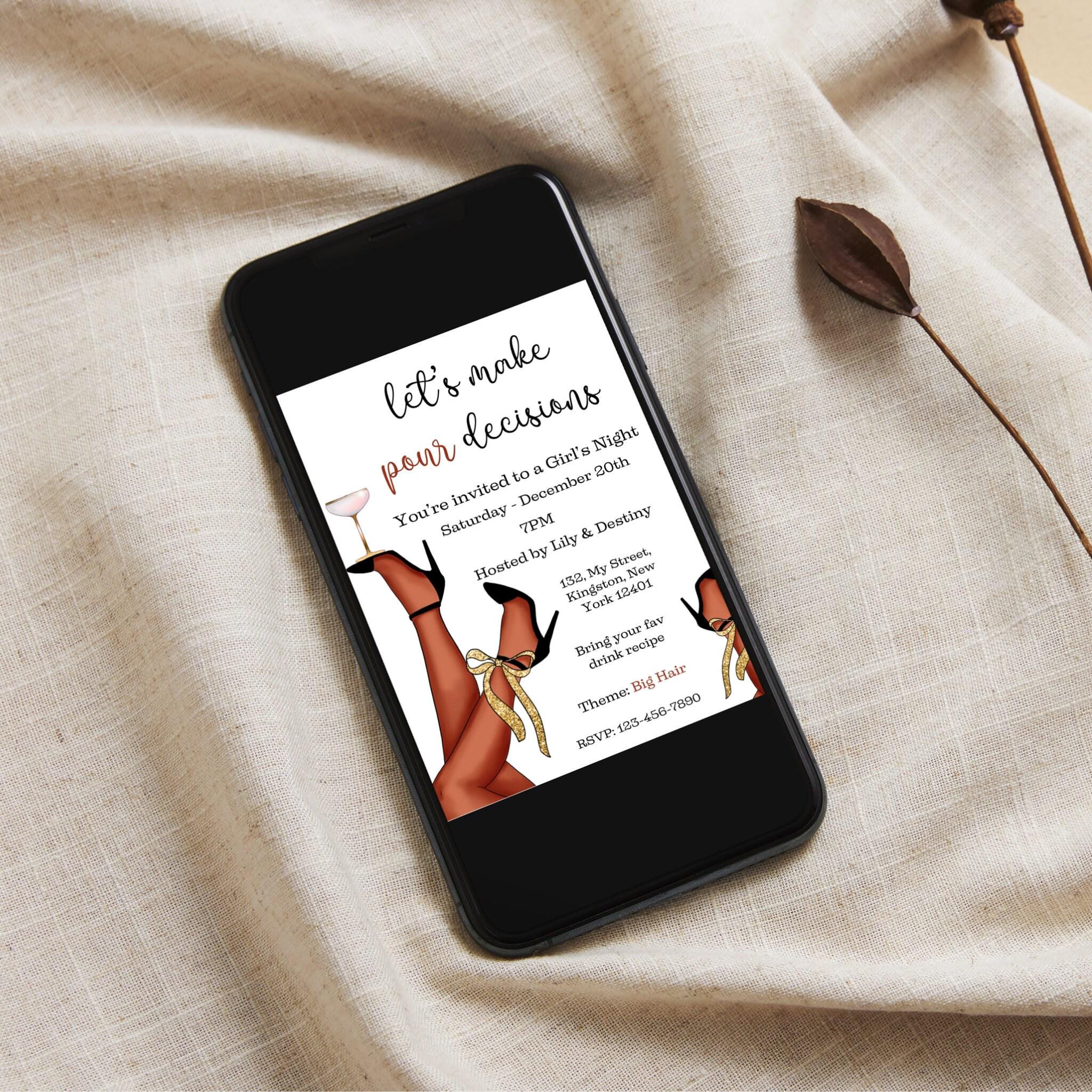 Let's Make Pour Decisions Invitation Template