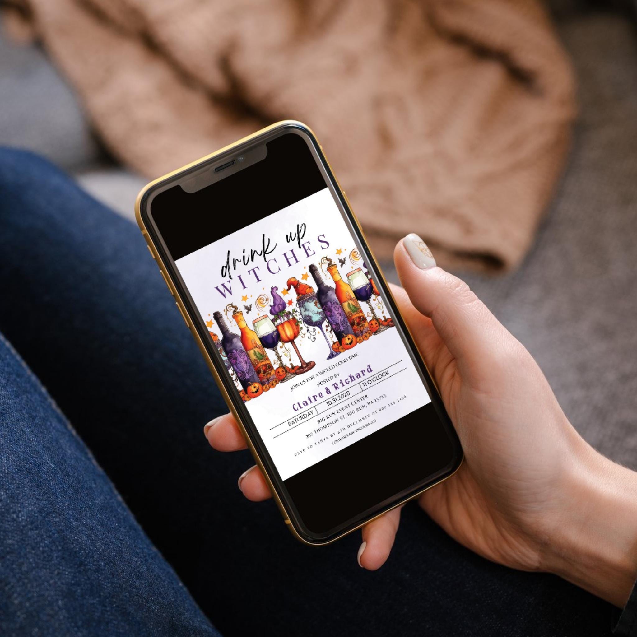 Drink Up Witches Halloween Invitation