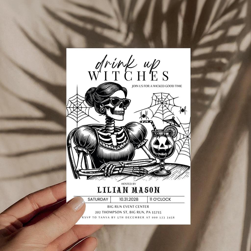 Drink Up Witches Halloween Invitation