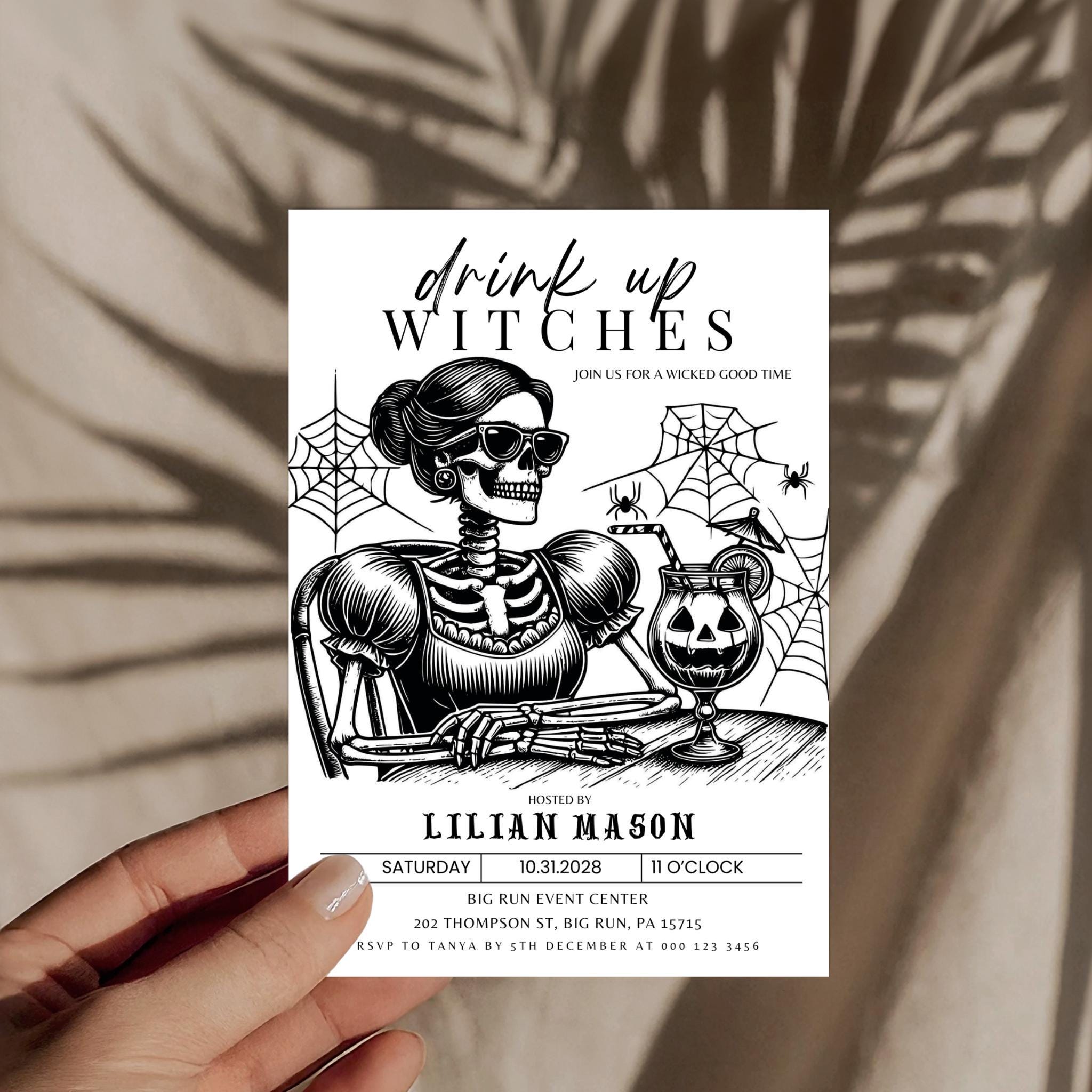 Drink Up Witches Halloween Invitation
