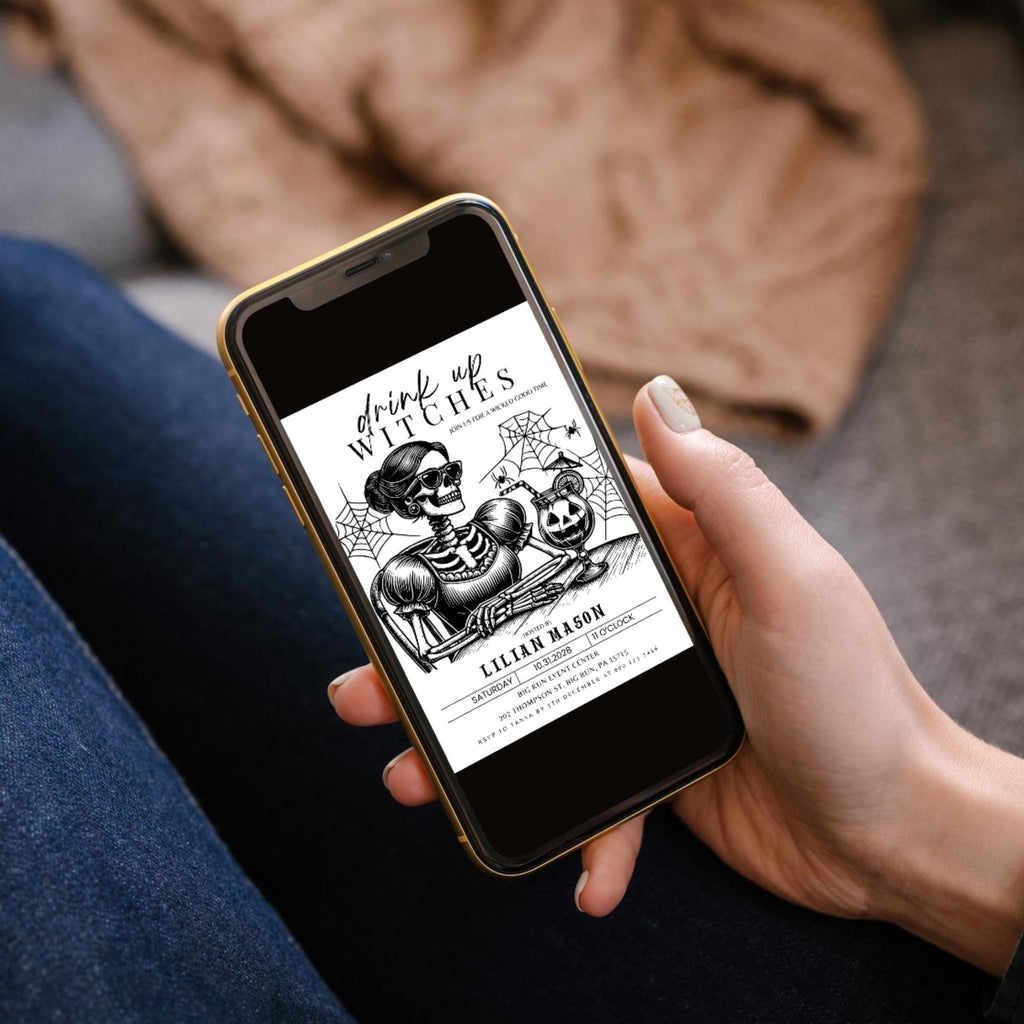 Drink Up Witches Halloween Invitation