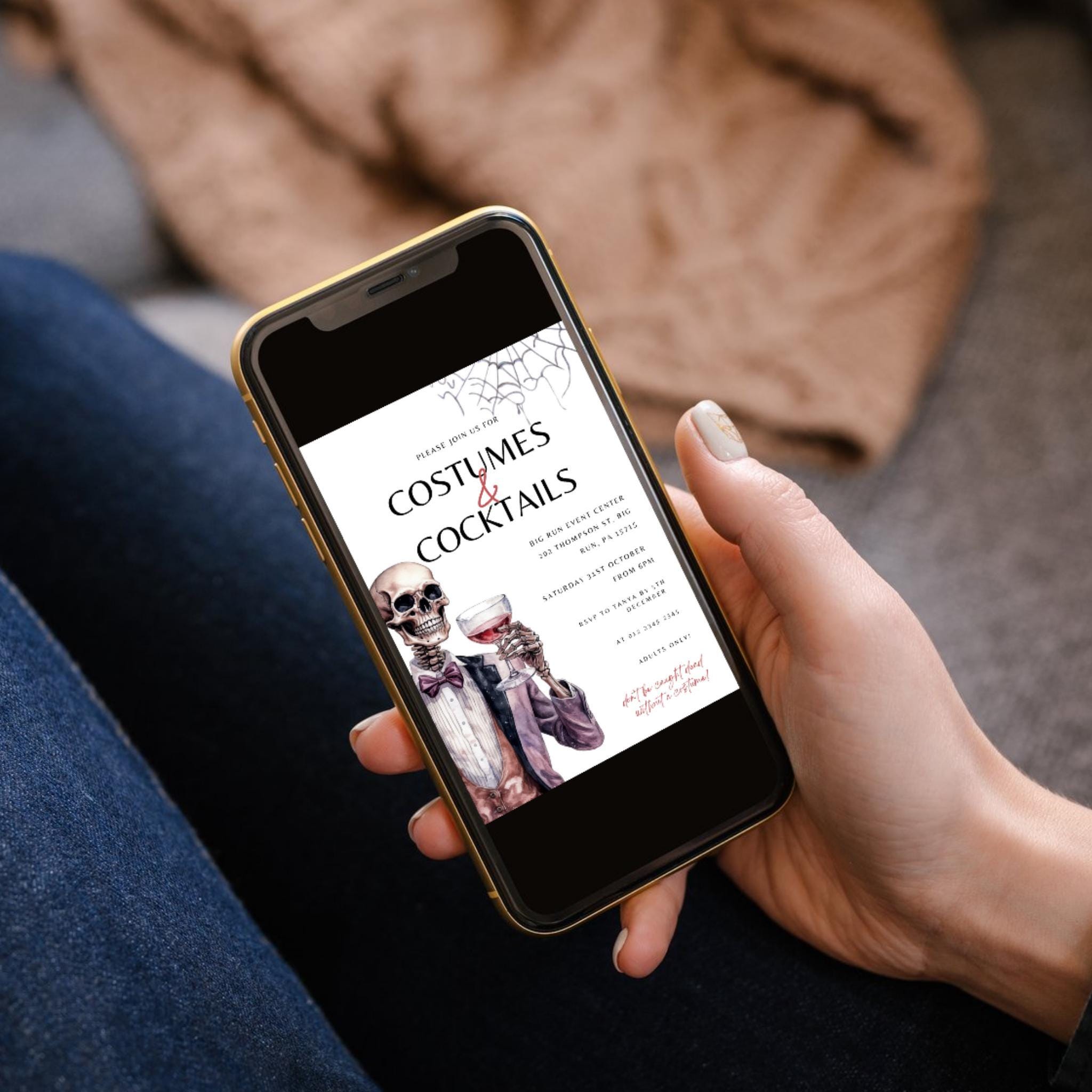 Editable Costumes and Cocktails Invitation