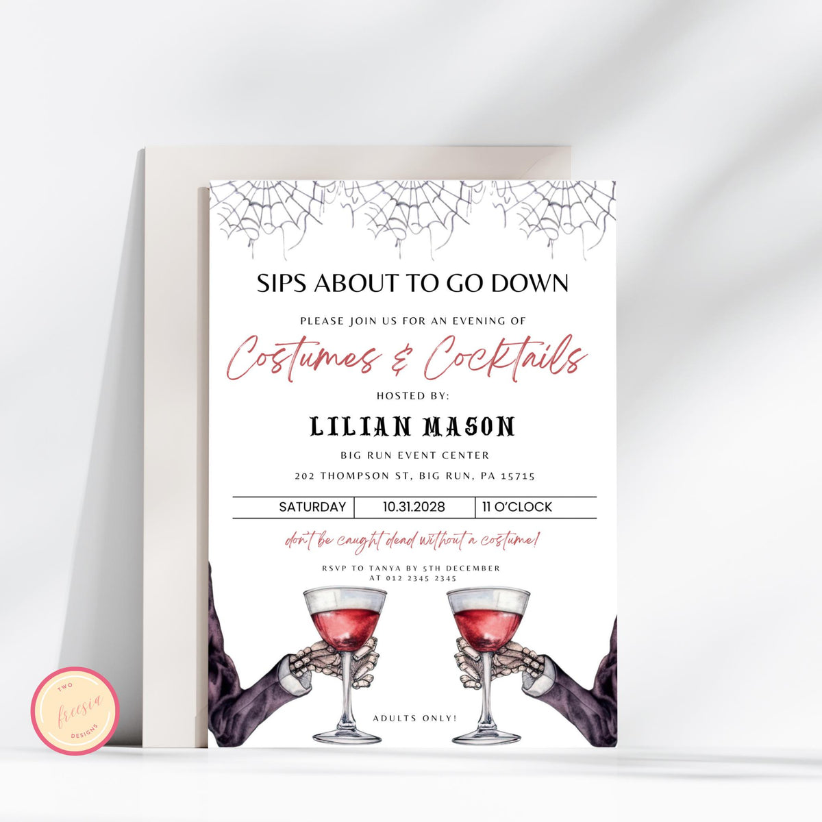 Sips About to Go Down Invitation