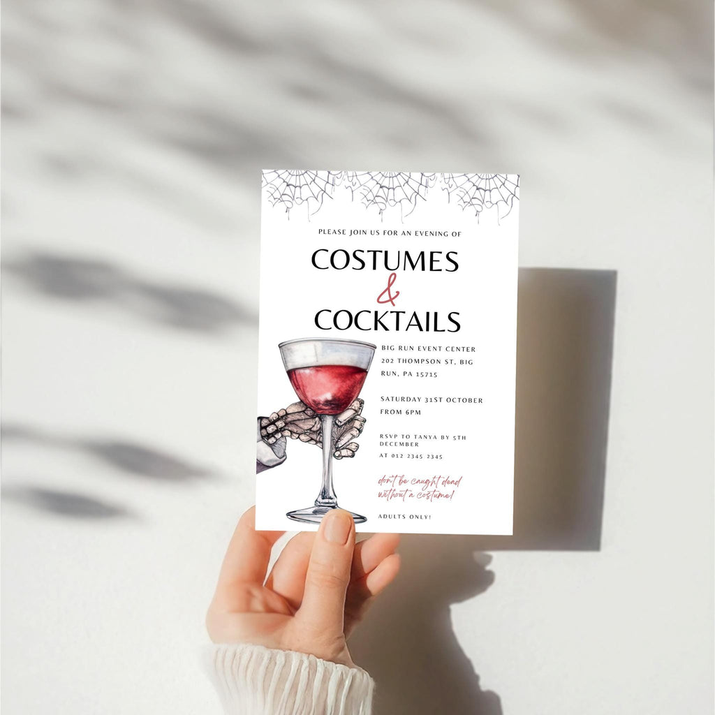 Halloween Costumes and Cocktails Invitation