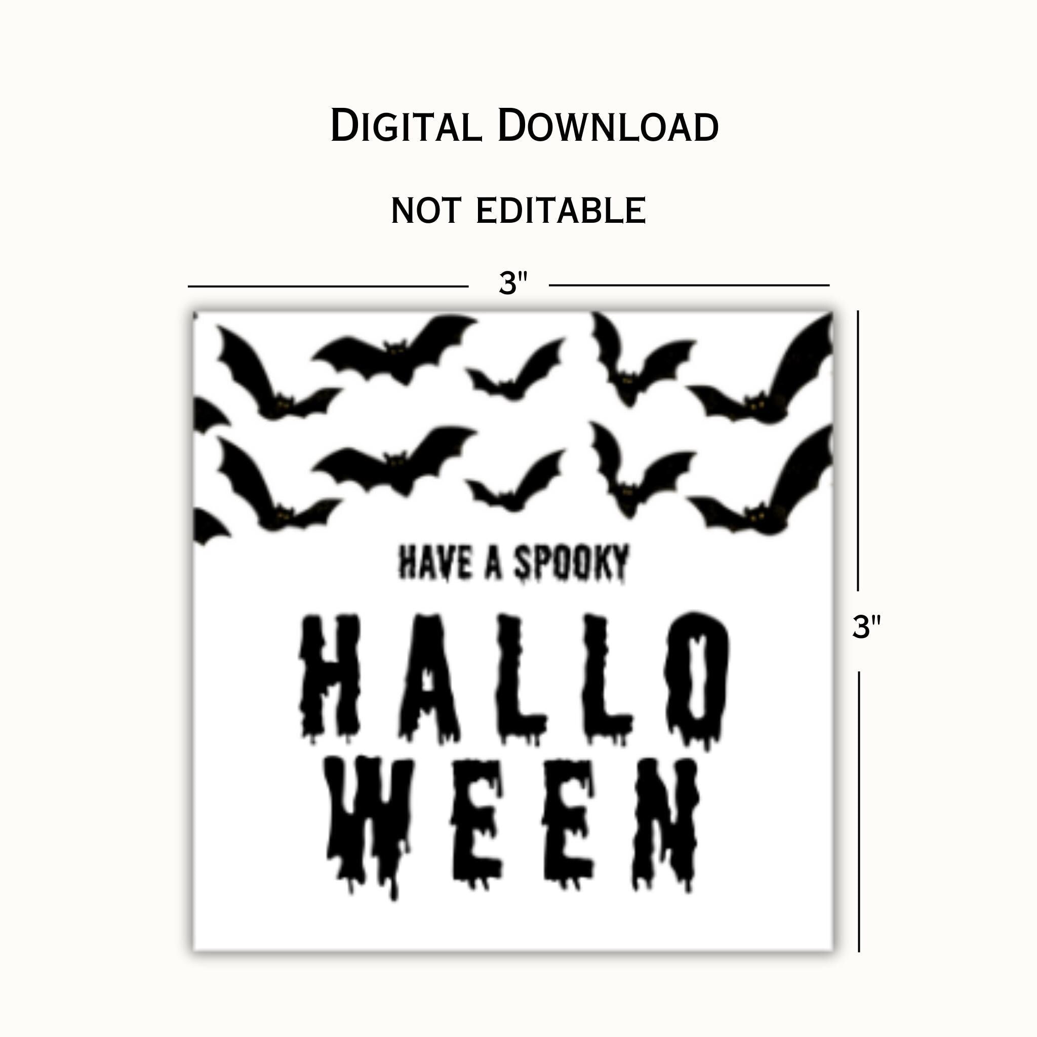 Have a Spooky Halloween Gift Tag Printable - 3x3 Label