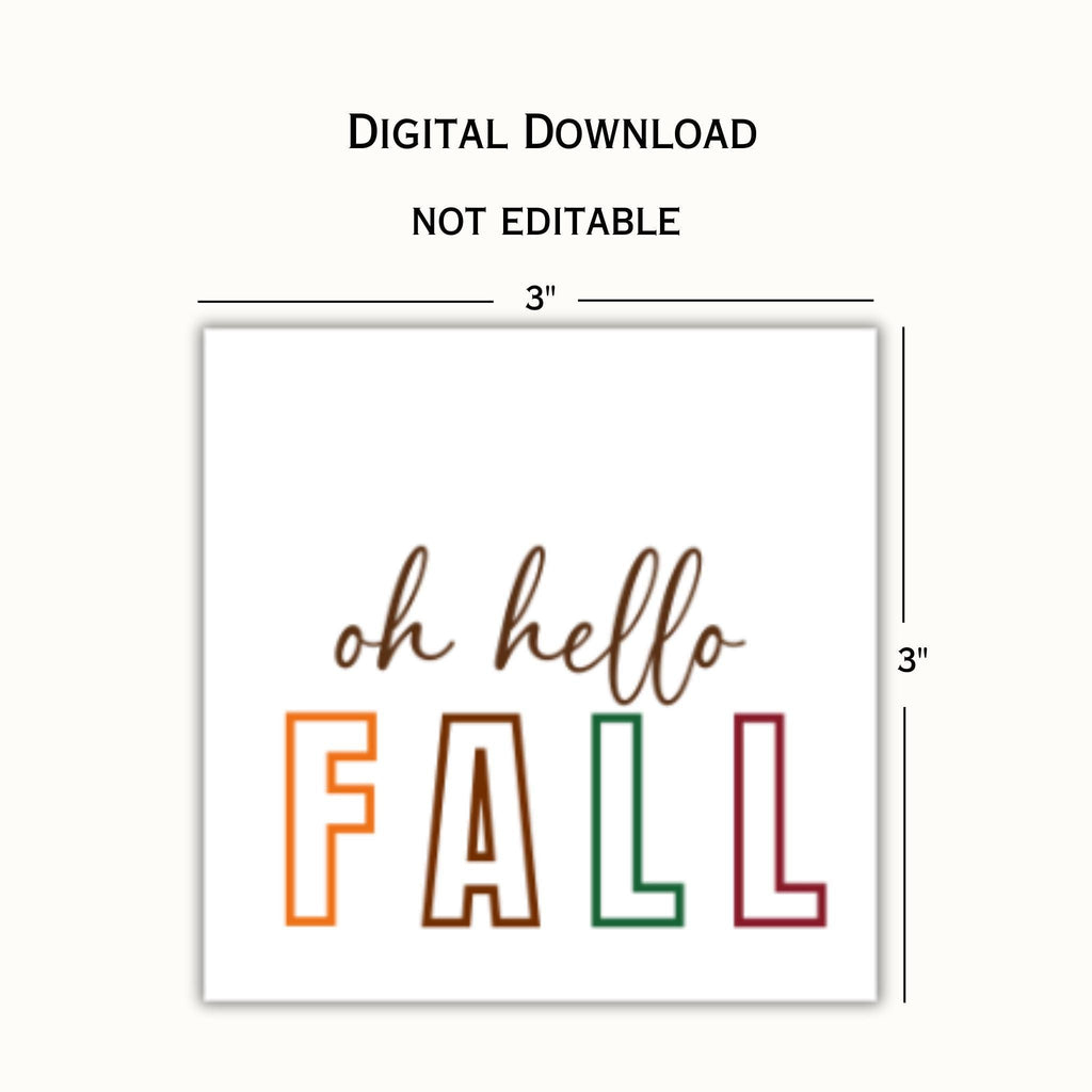 Oh Hello Fall Tag