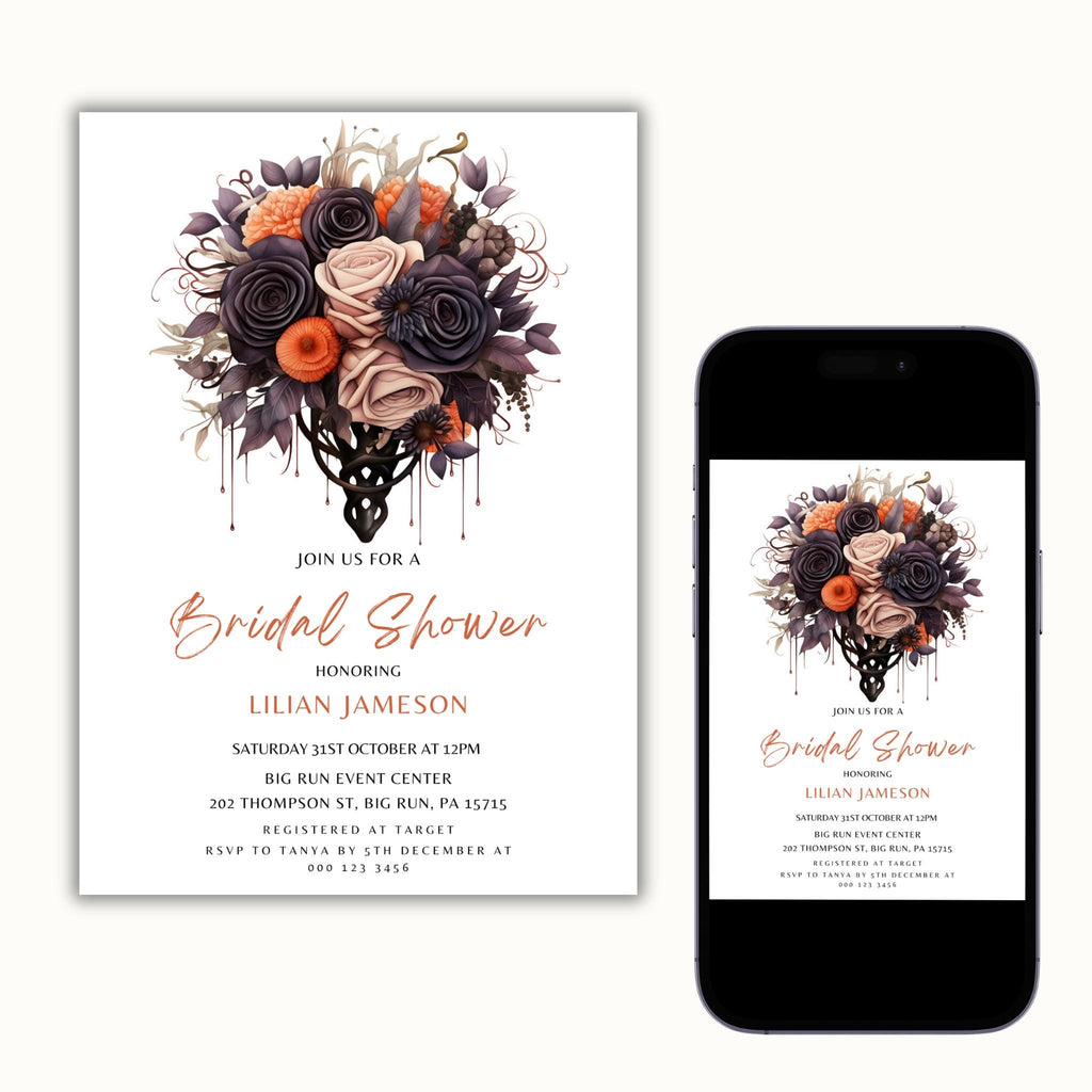 Halloween Bridal Shower Invitation