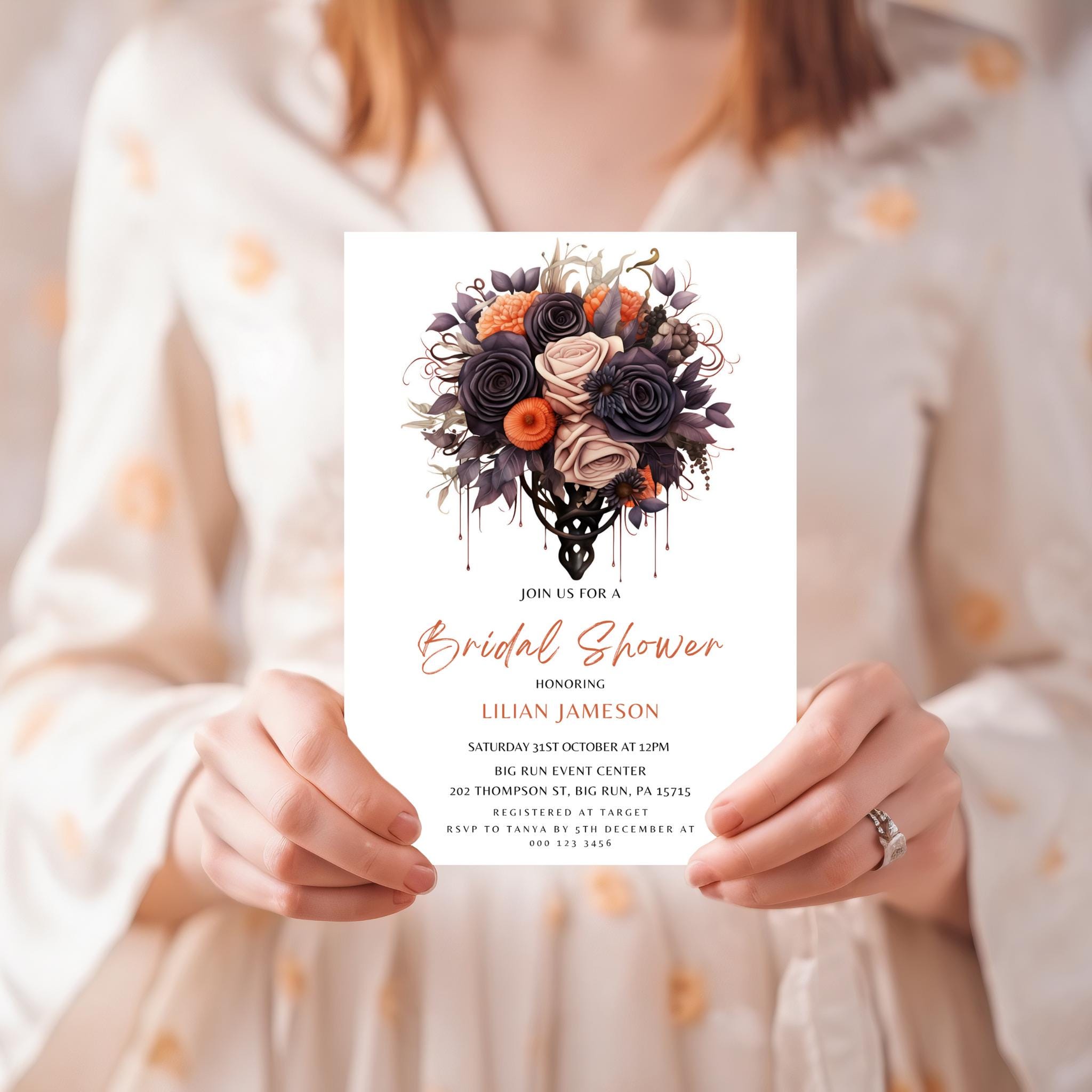 Halloween Bridal Shower Invitation