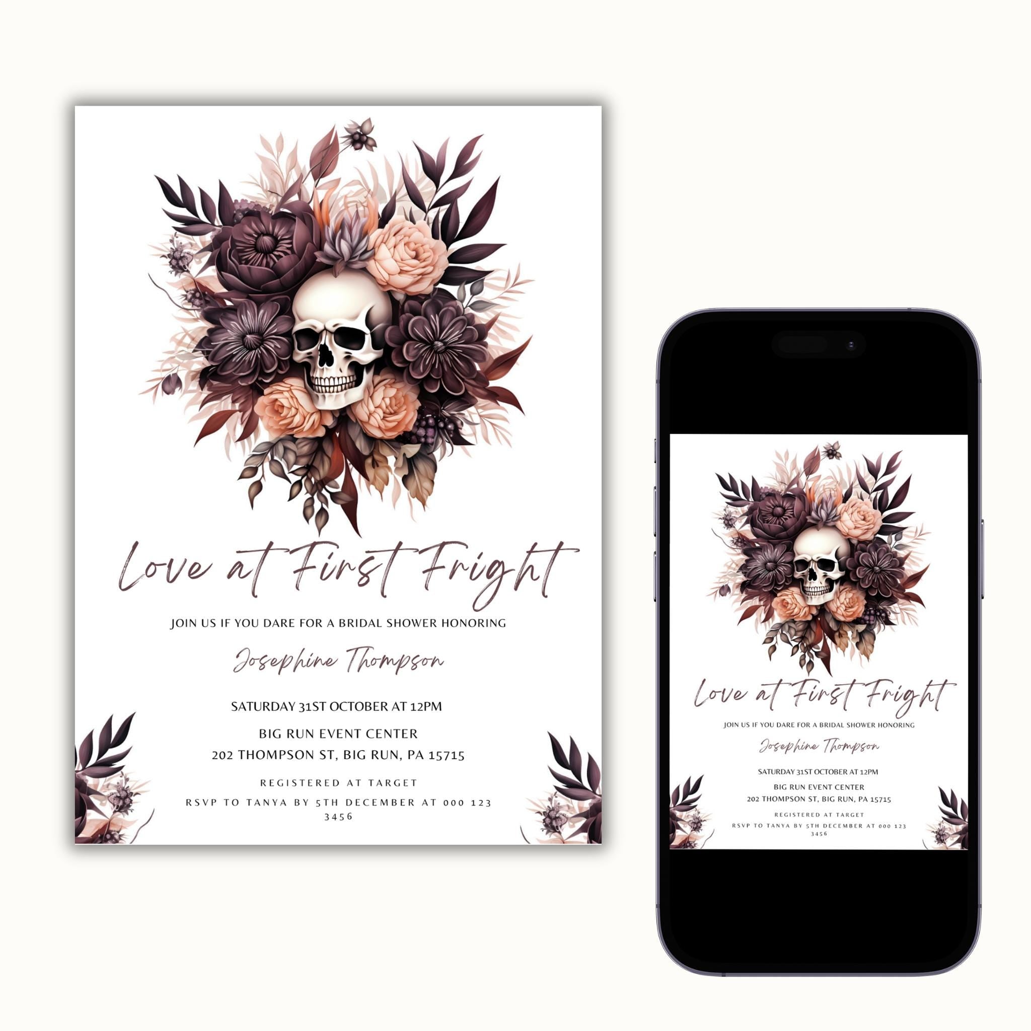 Halloween Bridal Shower Invitation