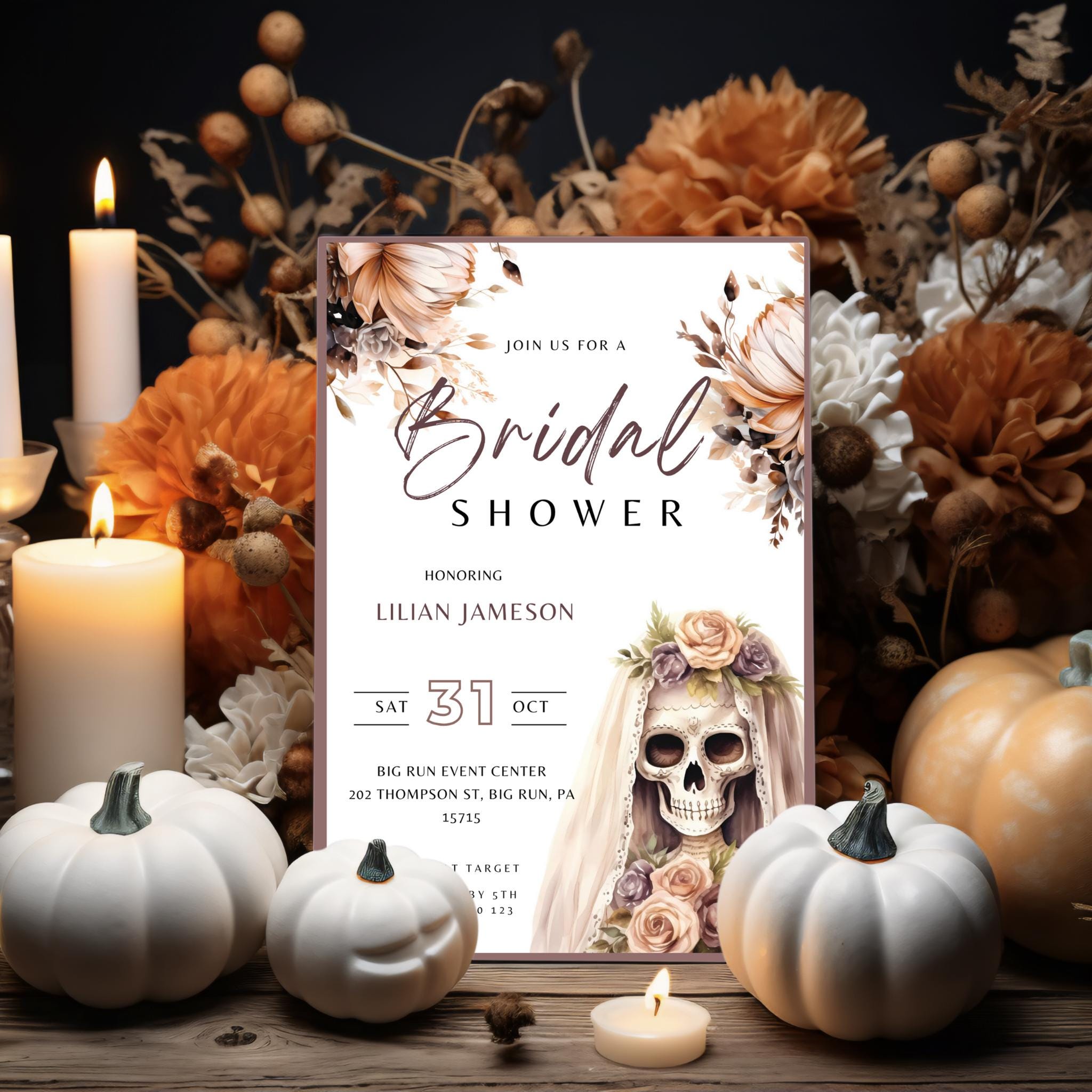 Halloween Bridal Shower Invitation