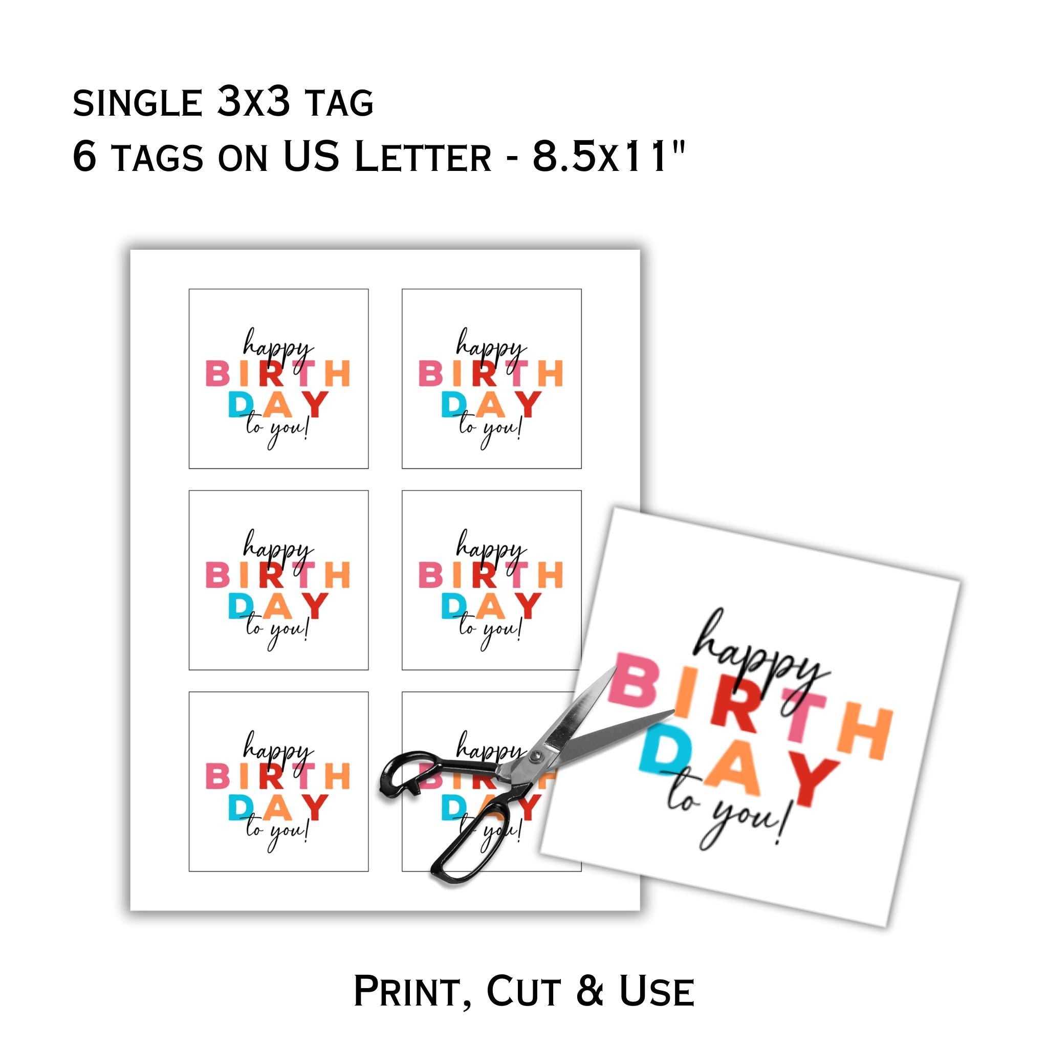 Happy Birthday to You Gift Tag - 3x3 Tag