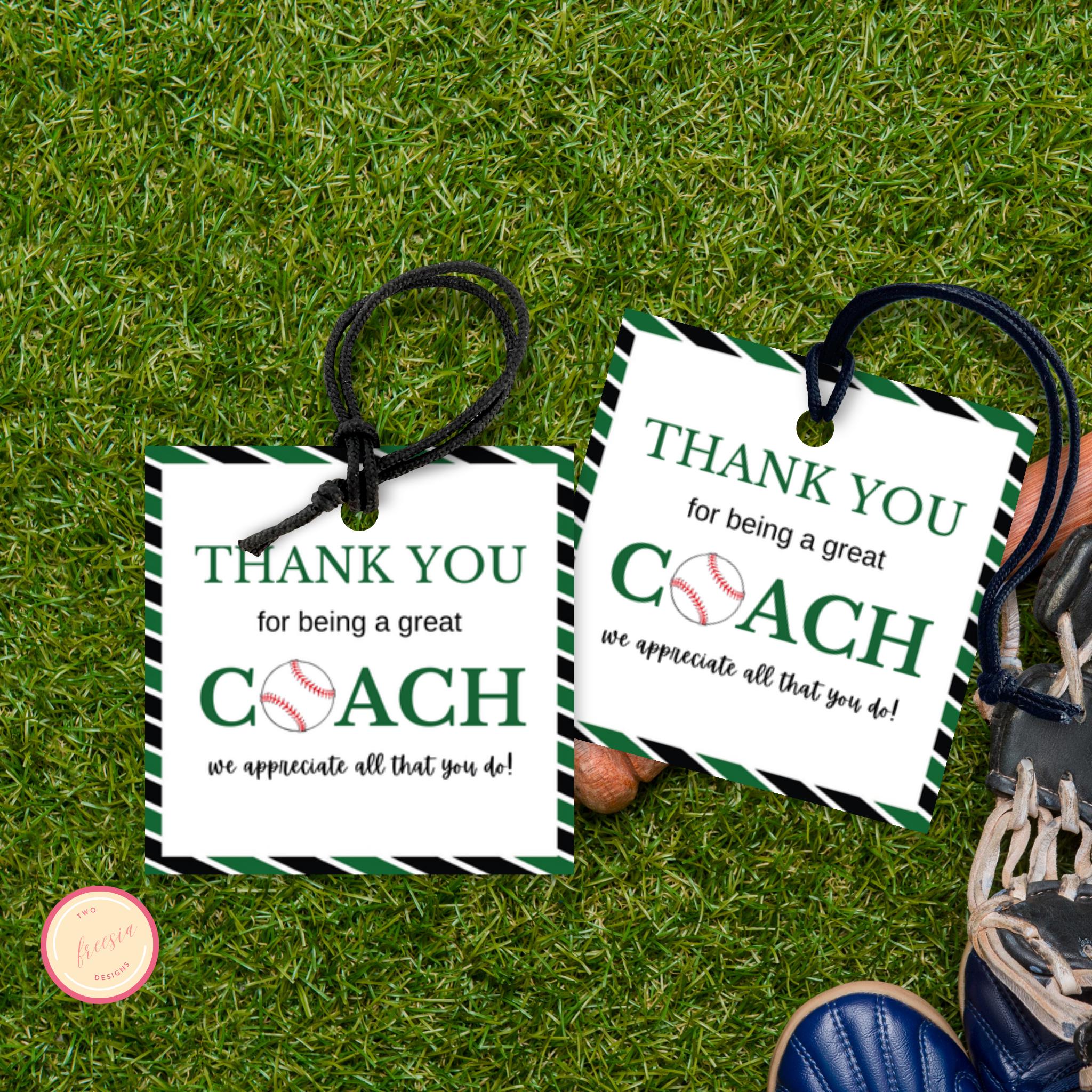 Printable Baseball Coach Appreciation Tag
