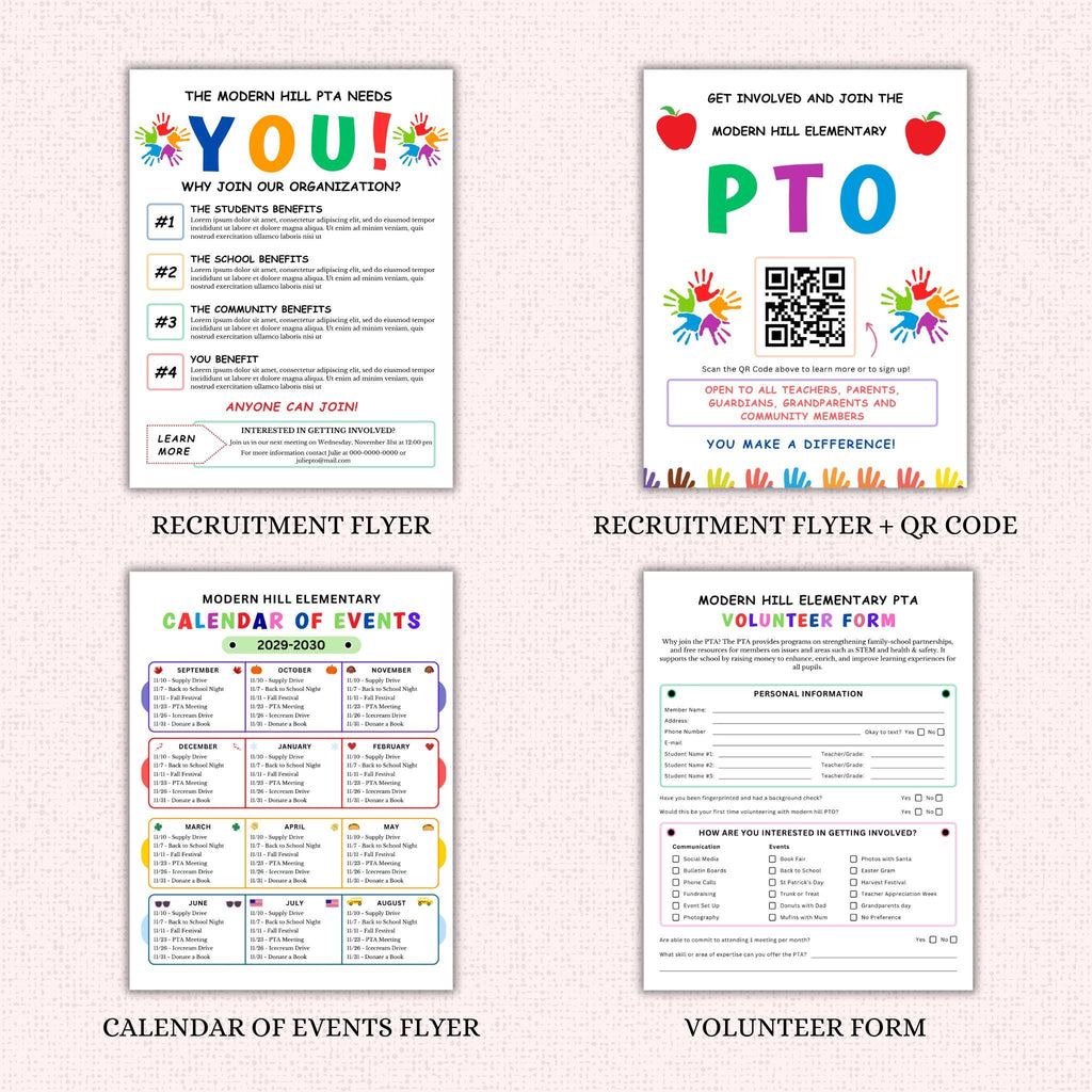 PTO Flyer/Form Template Bundle