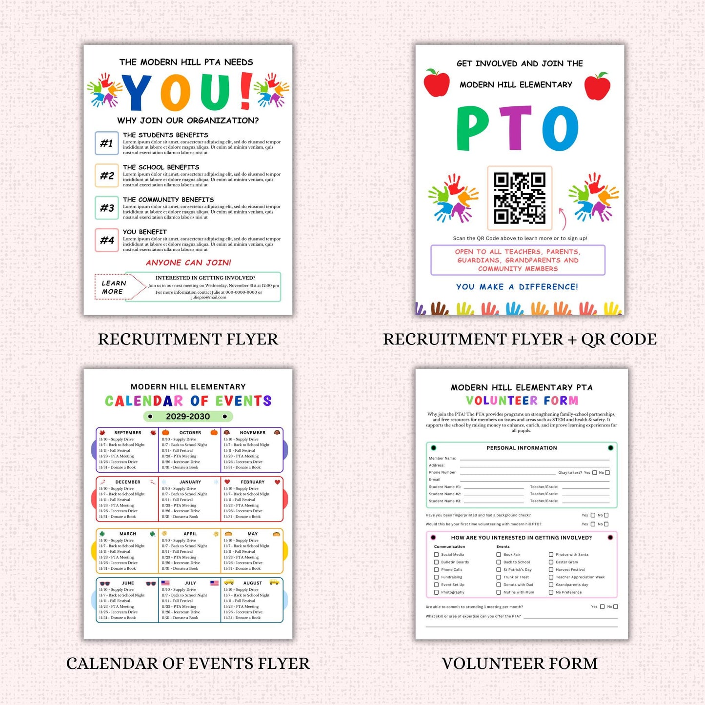 PTO Flyer/Form Template Bundle