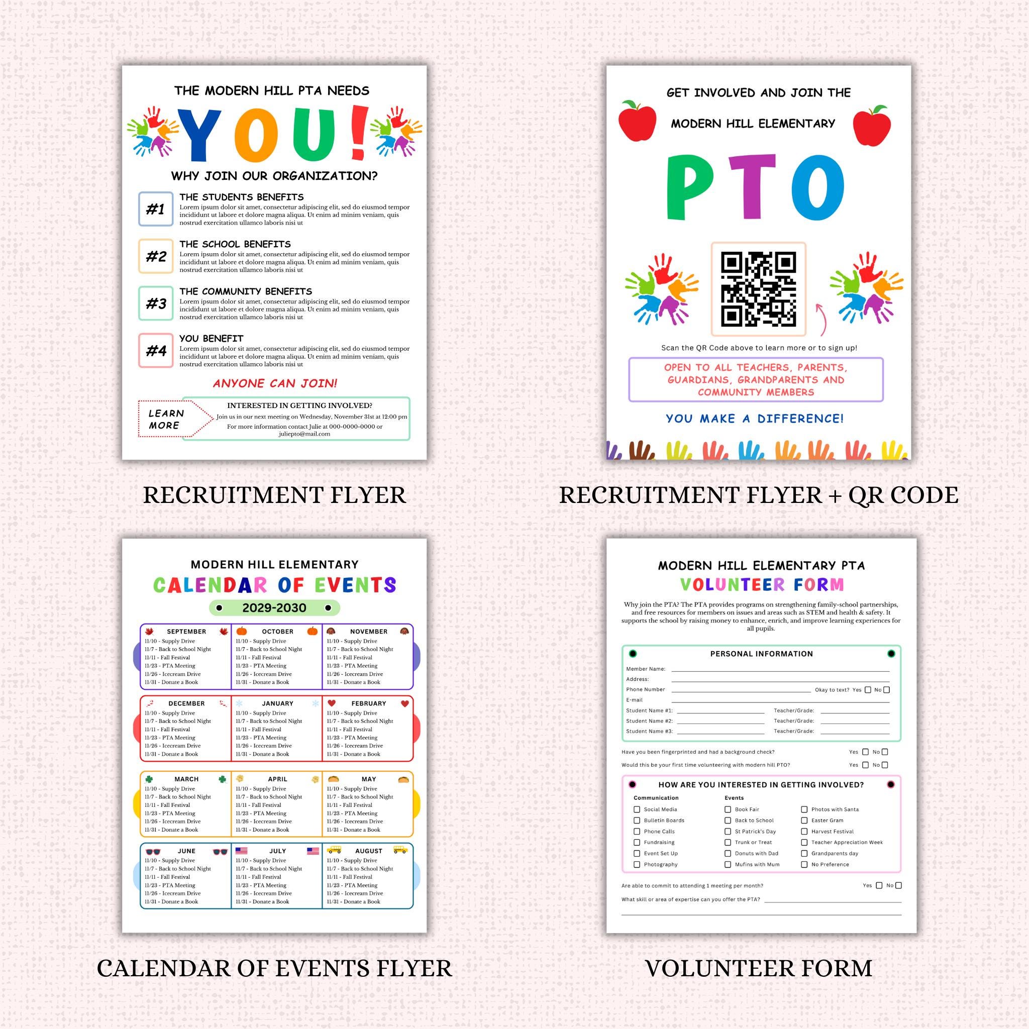 PTO Flyer/Form Template Bundle
