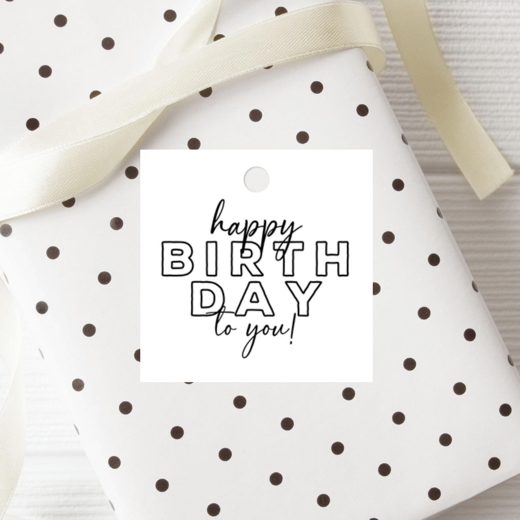 Printable Happy Birthday to You Gift 3x3 Tag