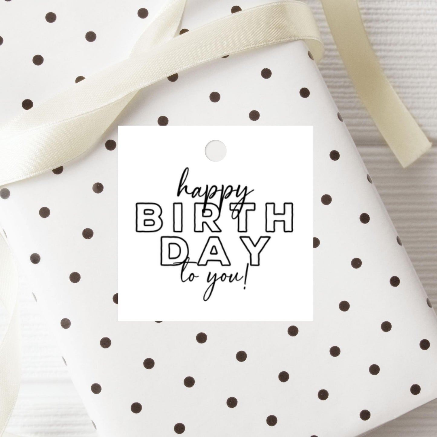 Printable Happy Birthday to You Gift 3x3 Tag