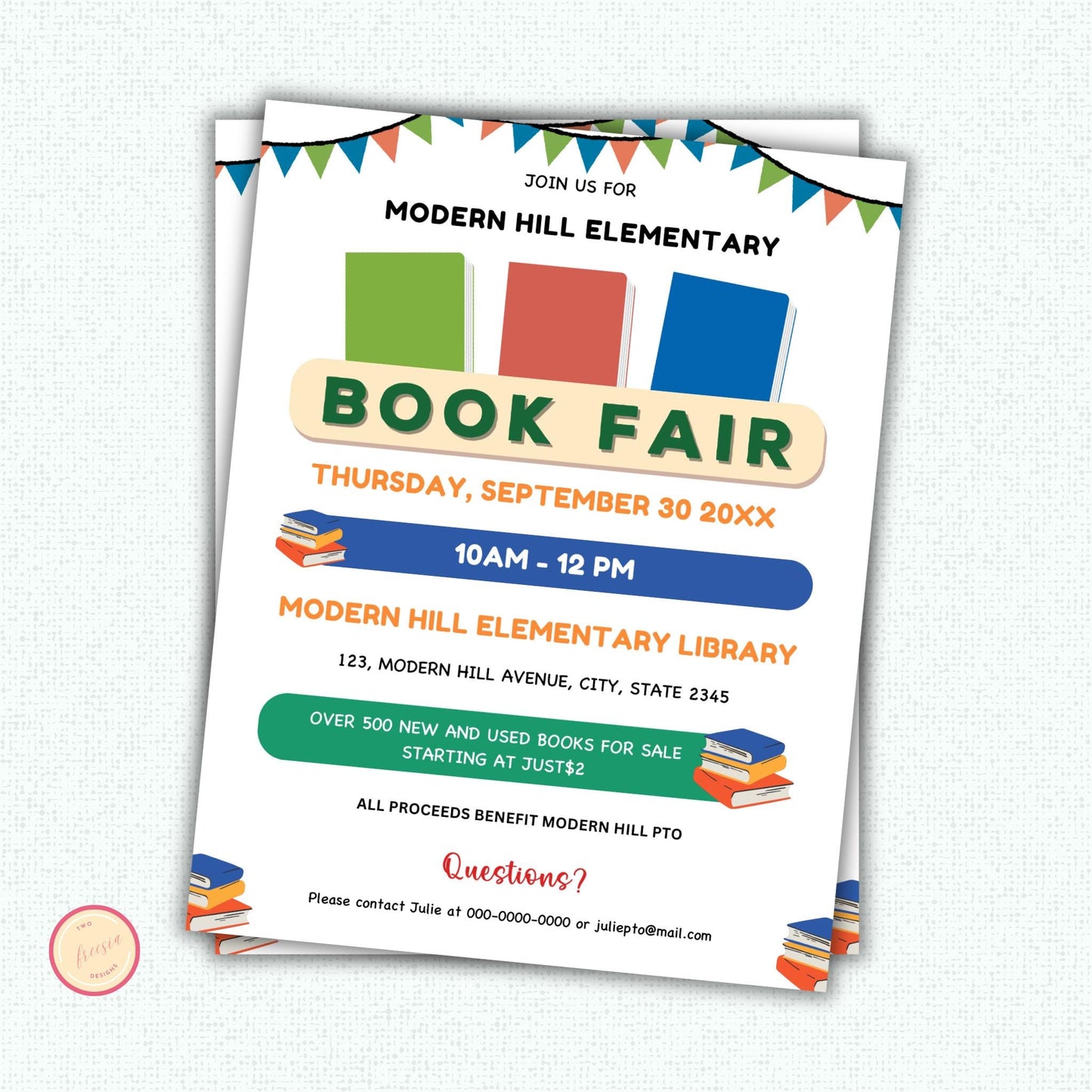 Book Fair Flyer Template