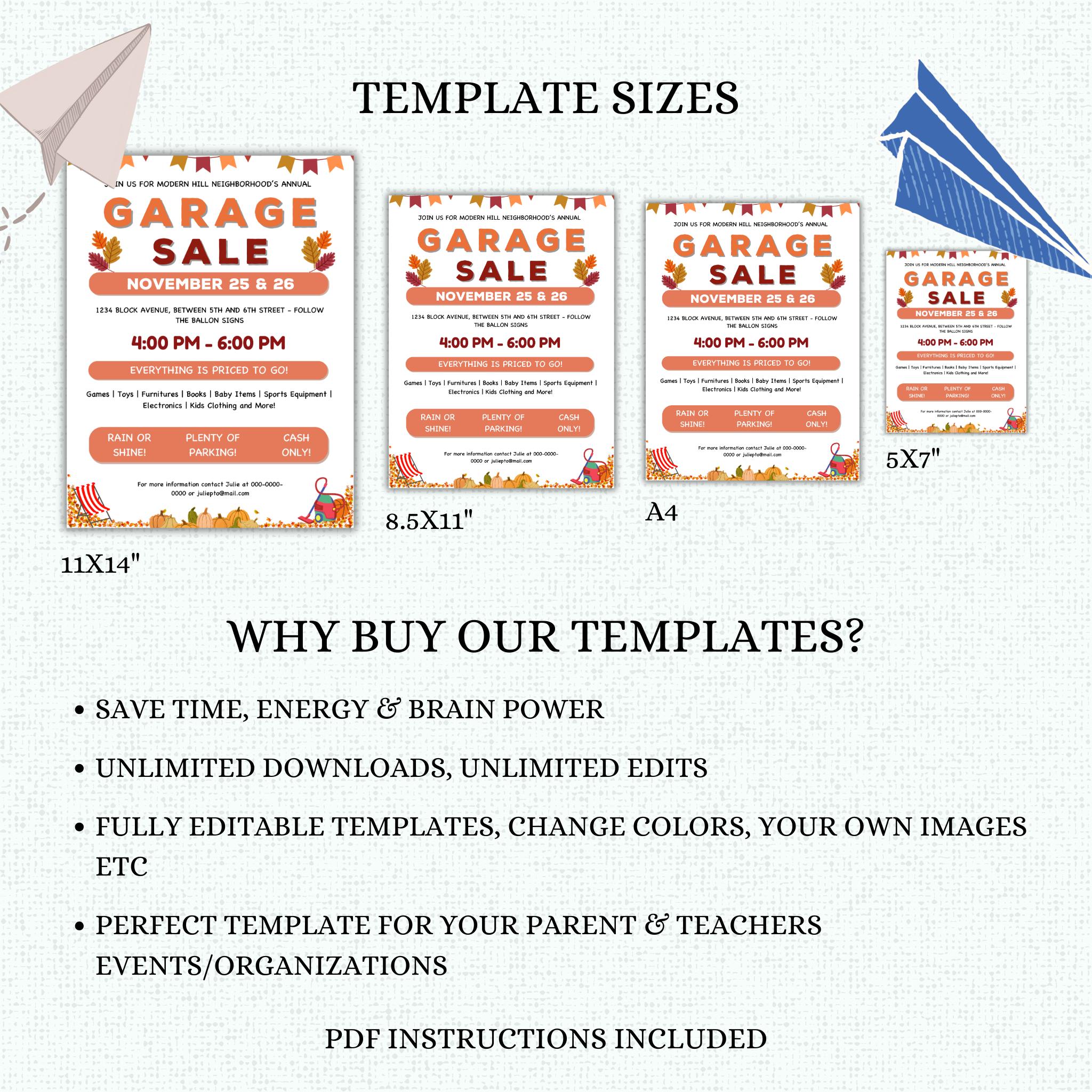 Fall Neighborhood Garage Sale Flyer