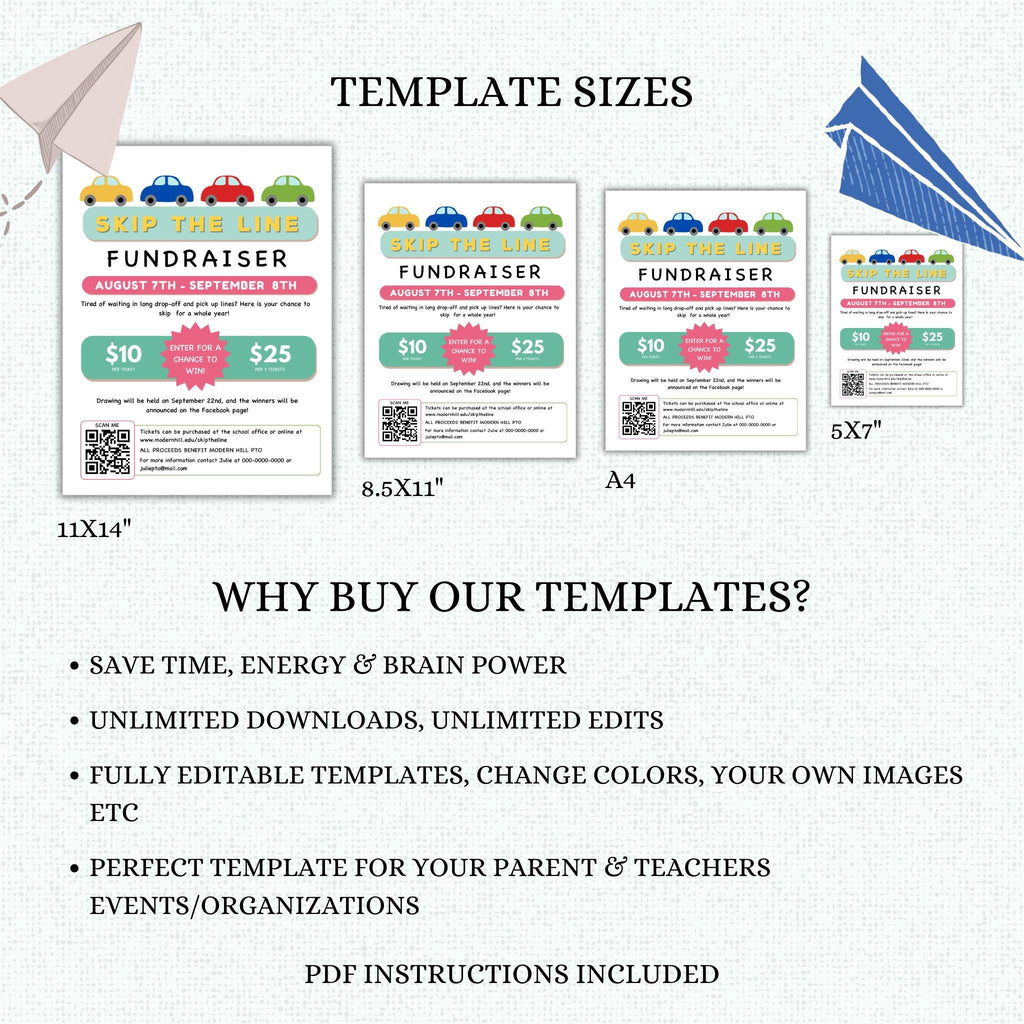 Skip the Line Fundraiser Flyer Template