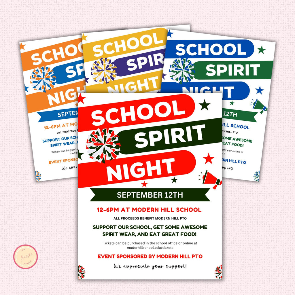 School Spirit Night Flyer Template
