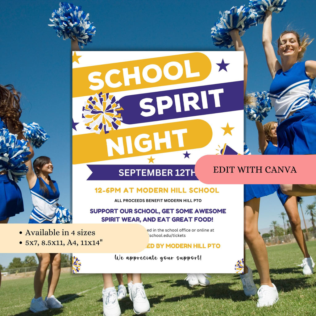 School Spirit Night Flyer Template