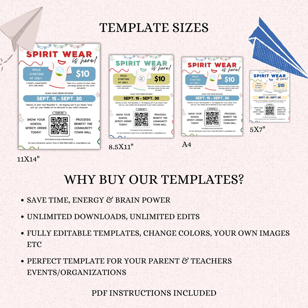 School Spirit Wear Sale Flyer Template