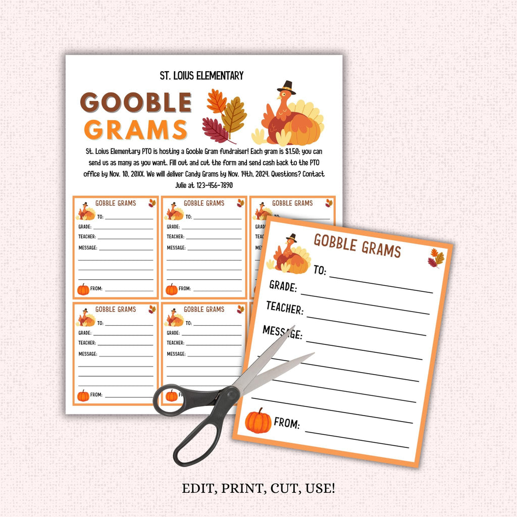Gooble Thanksgiving Gram Flyer Template