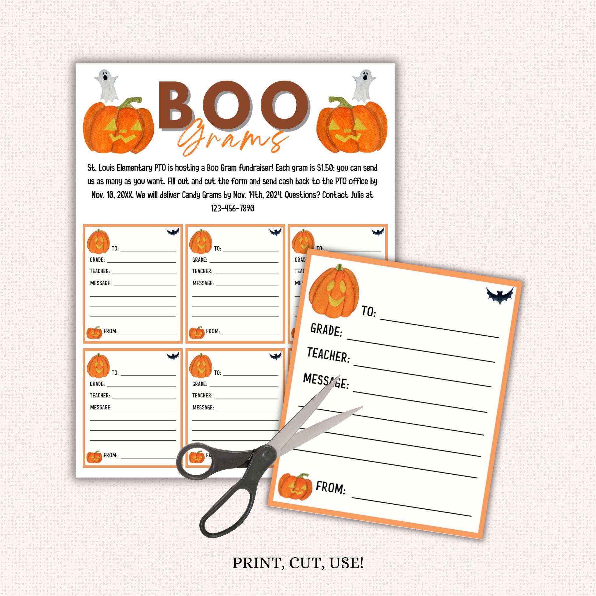 Halloween Boo Gram Template