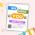 PTO Recruitment Flyer Template w/QR Code