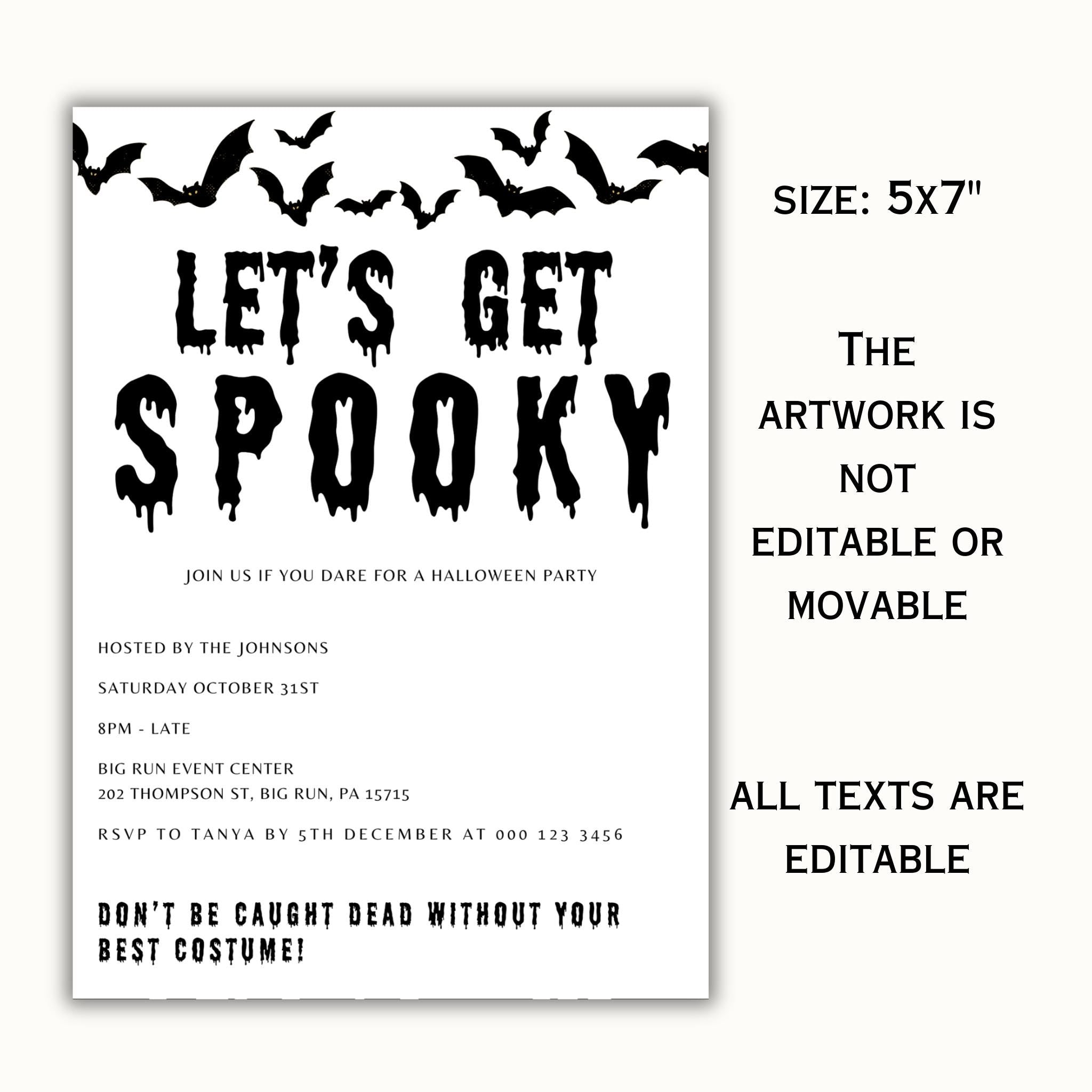 Let's Get Spooky Halloween Invitation
