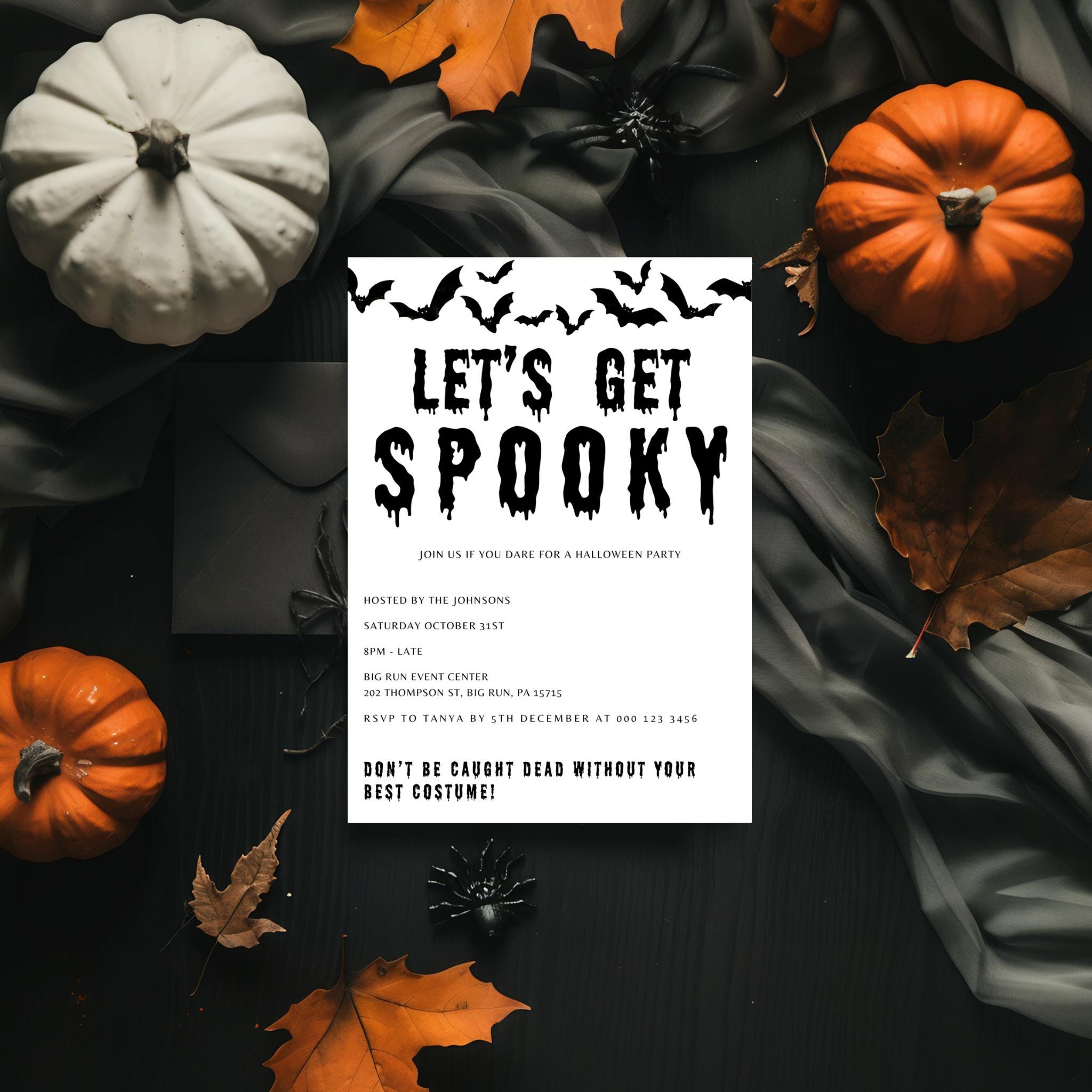 Let's Get Spooky Halloween Invitation
