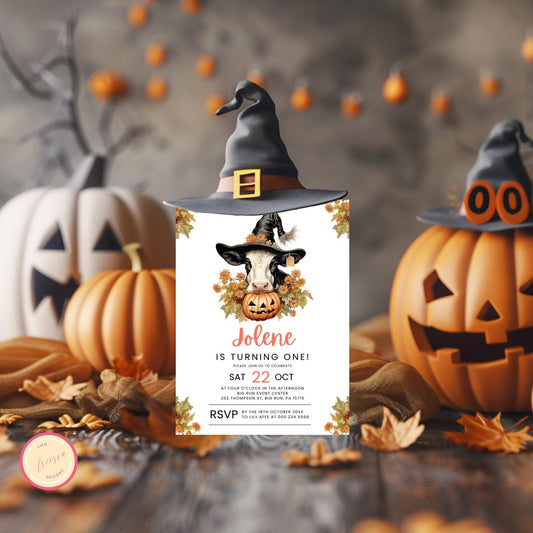 Holy Cow Pumpkin Birthday Party Invitation