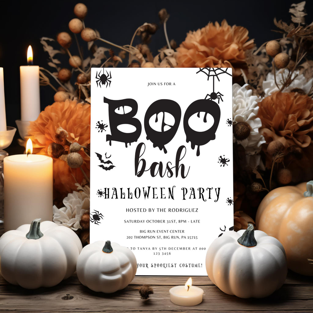 Boo Bash Halloween Party Invitation