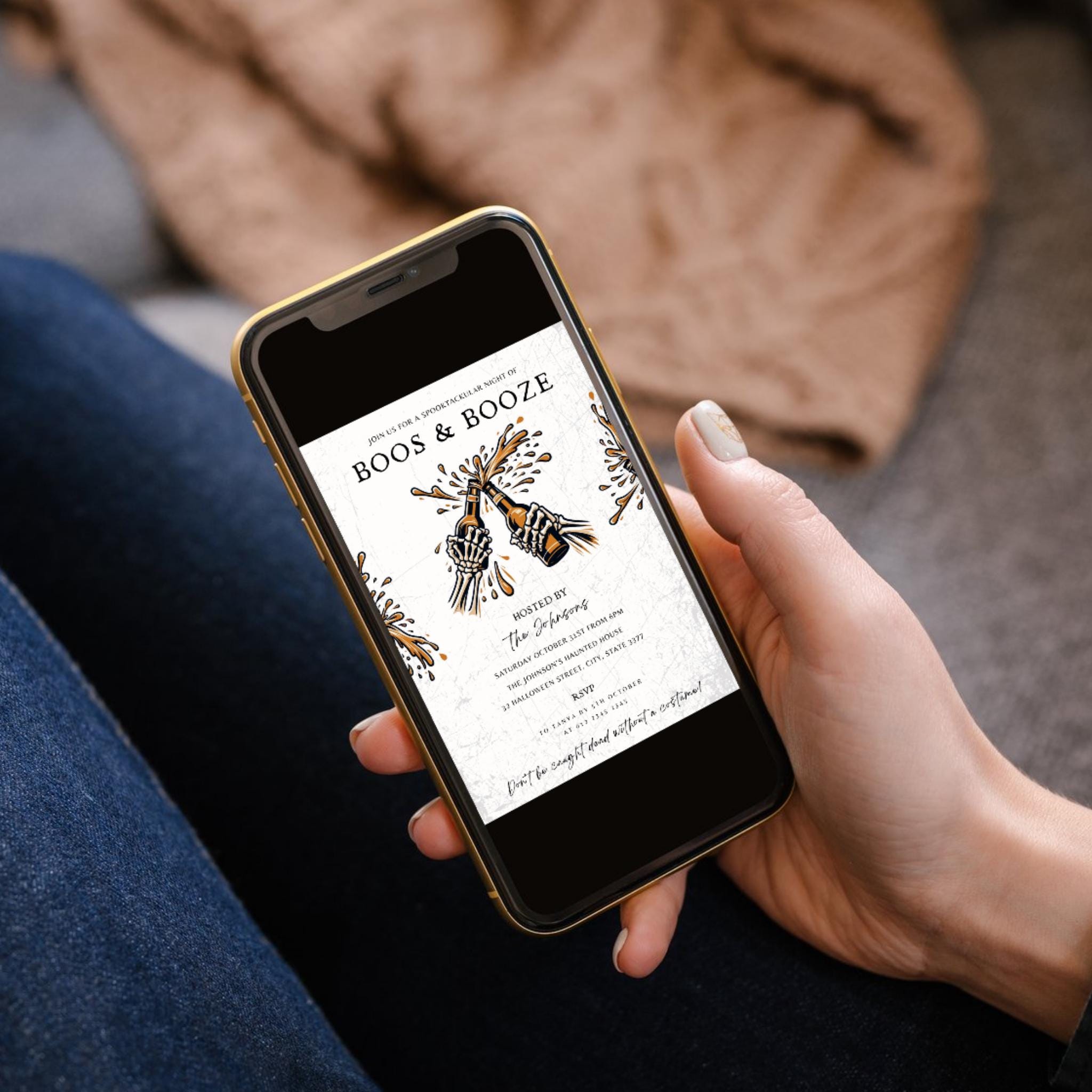 Booze and Boos Invitation Template