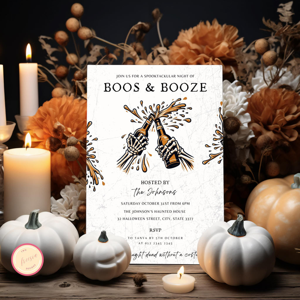 Booze and Boos Invitation Template