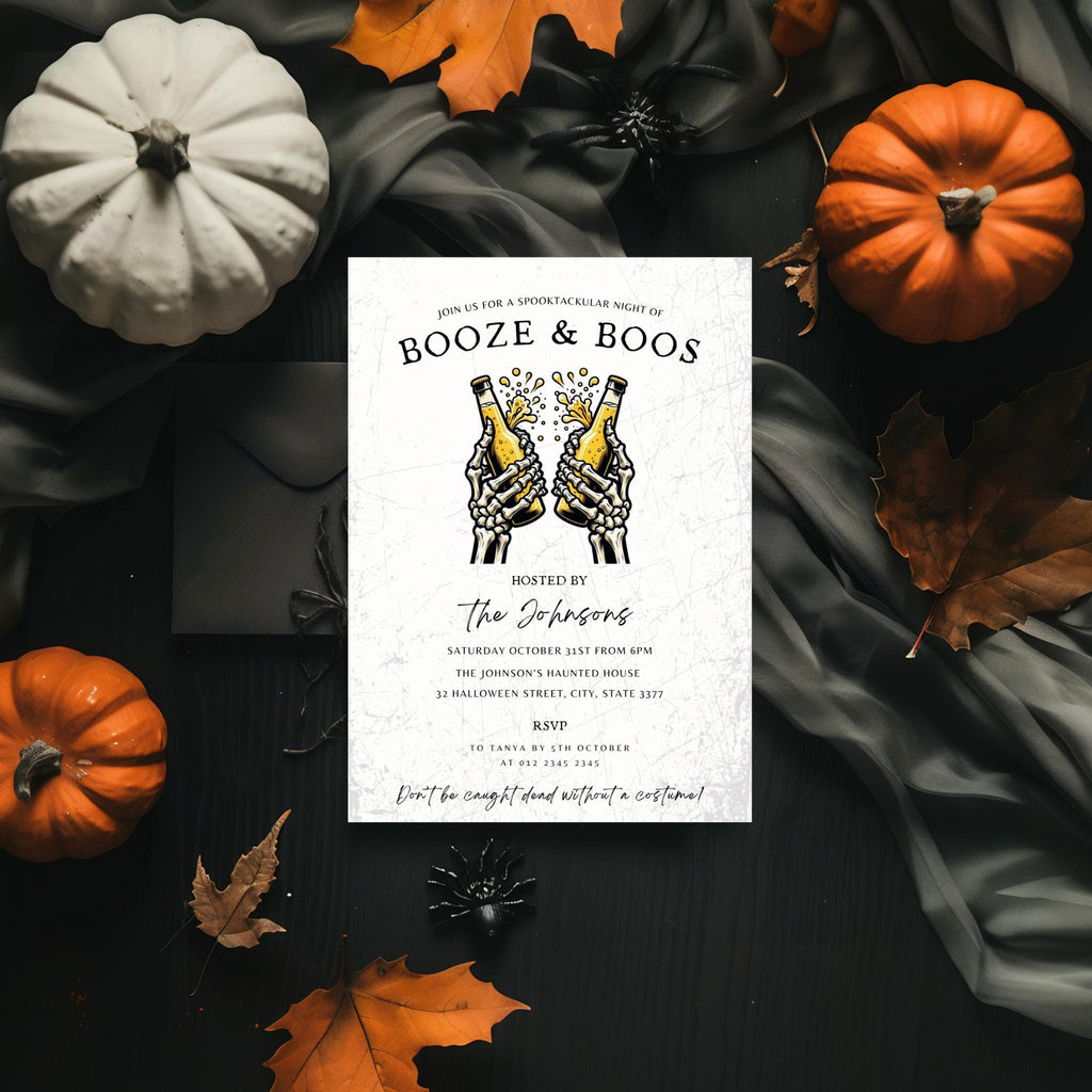 Booze and Boos Invitation Template