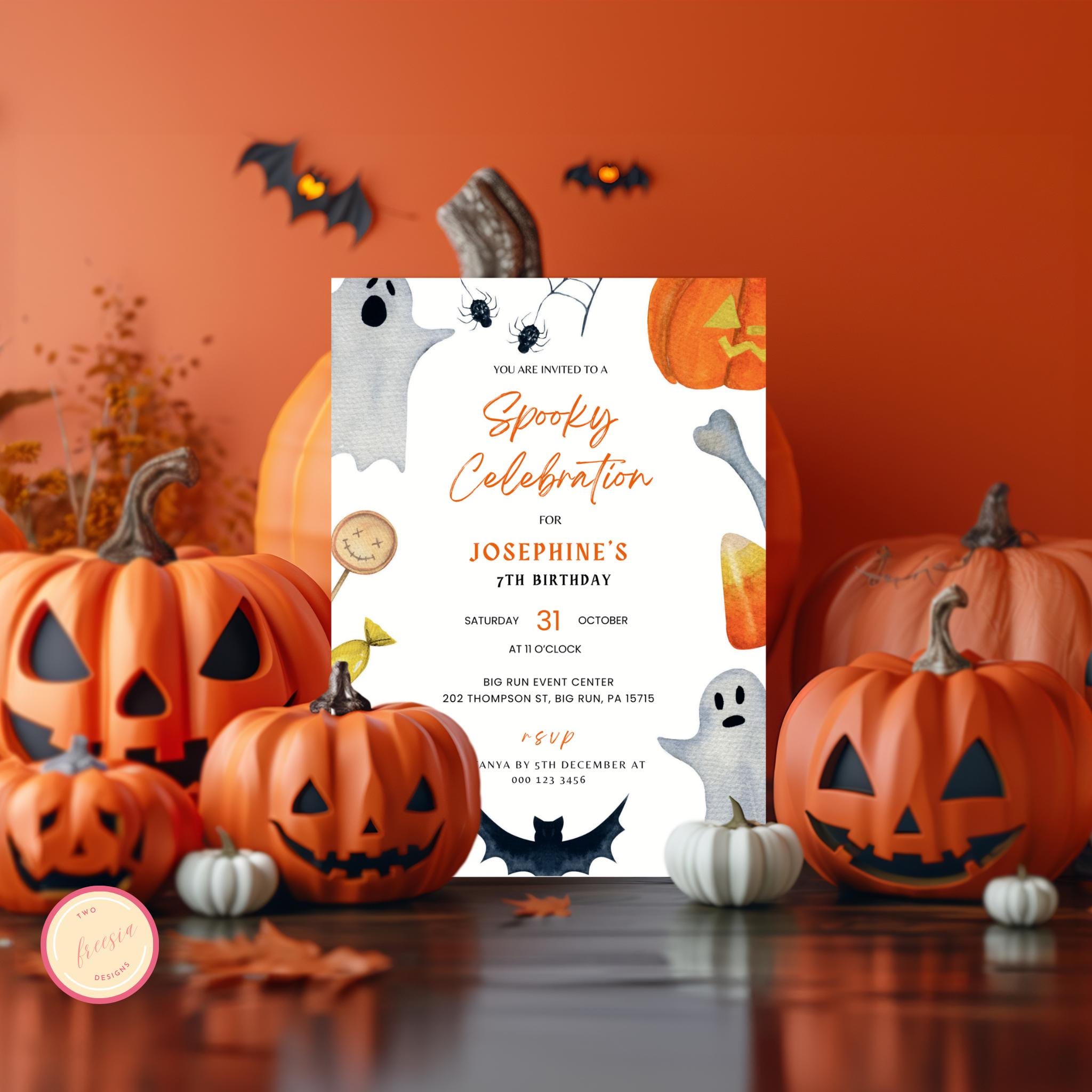Spooky Celebration Birthday Invitation