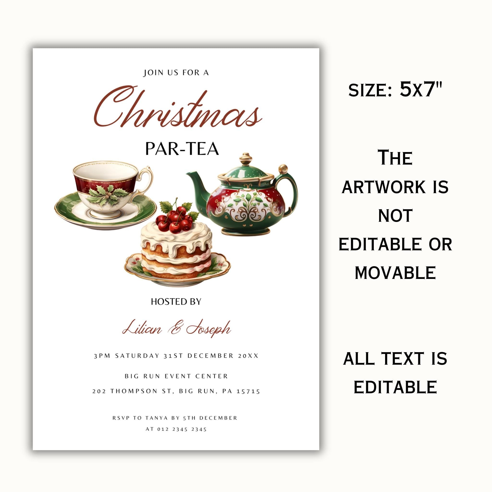 Christmas Tea Party Invitation