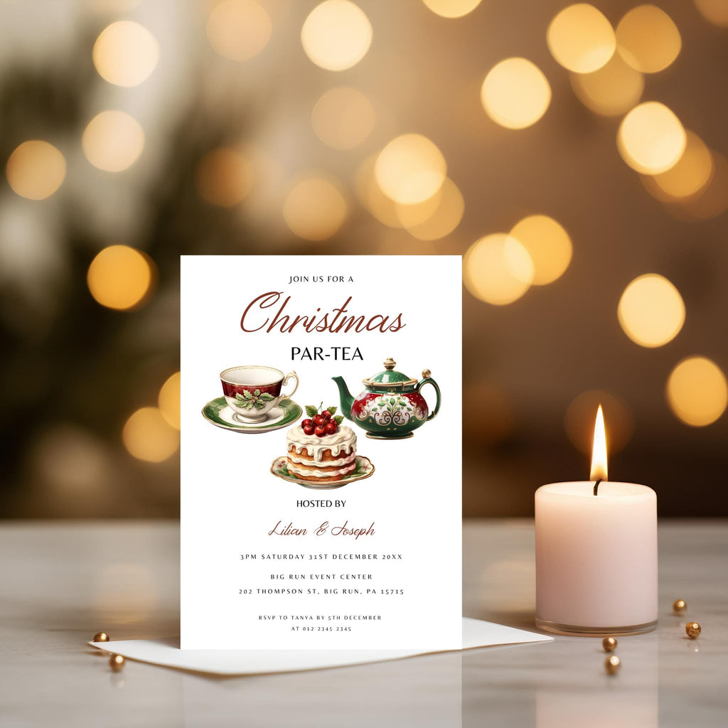 Christmas Tea Party Invitation