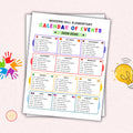 PTO Calendar of Events Flyer Template