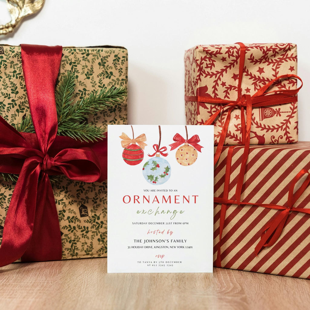 Ornament Exchange Party Invitation