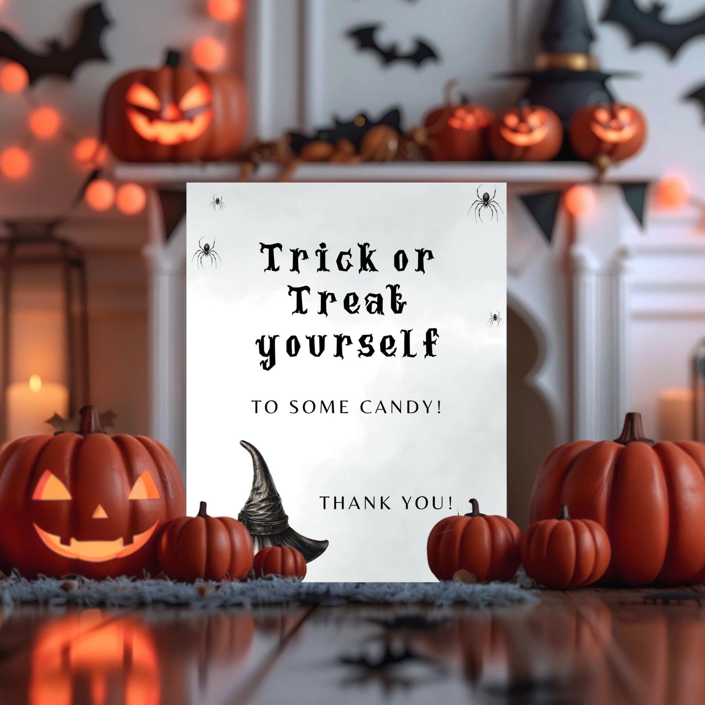 Editable Halloween Table Sign Template
