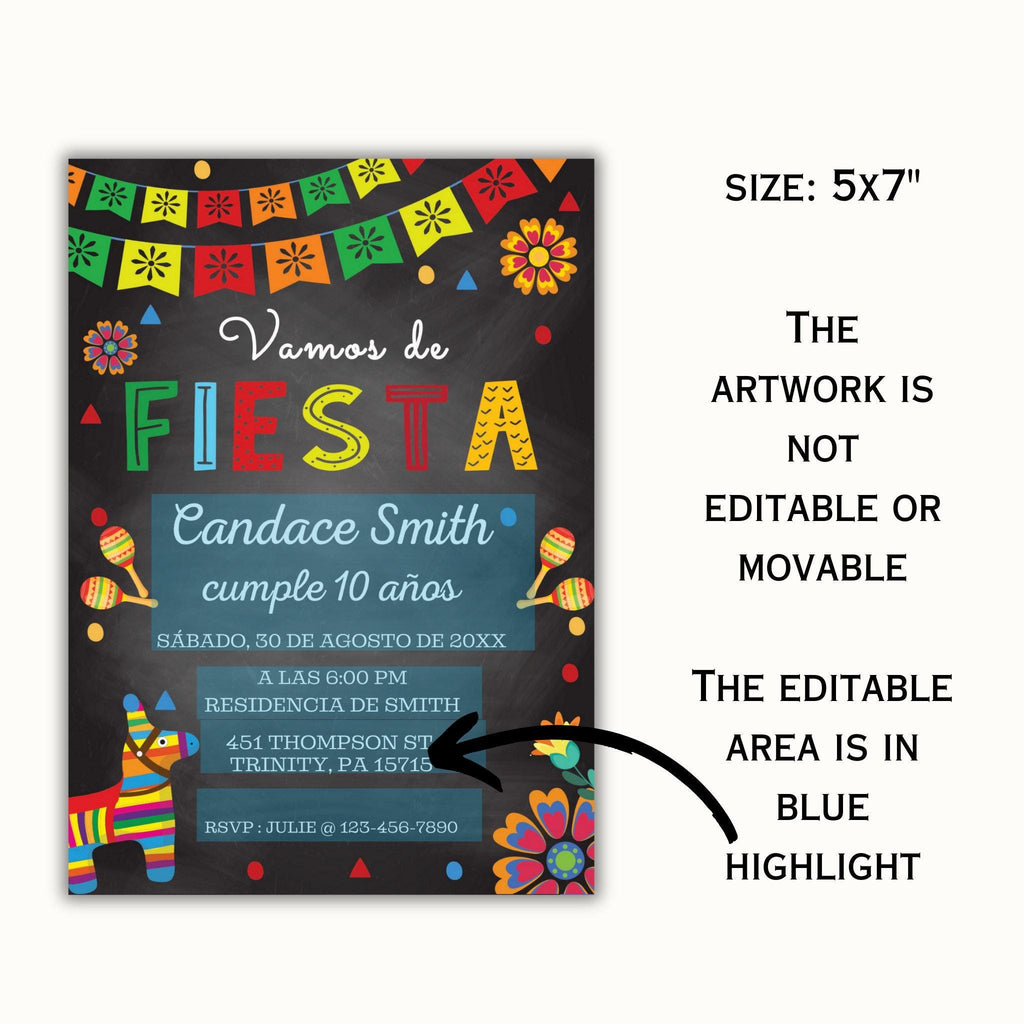 Vamos De Fiesta Party Invitations
