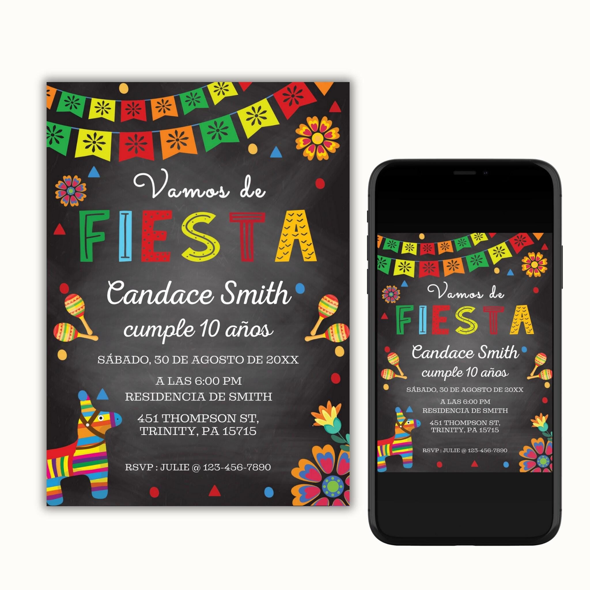 Vamos De Fiesta Party Invitations