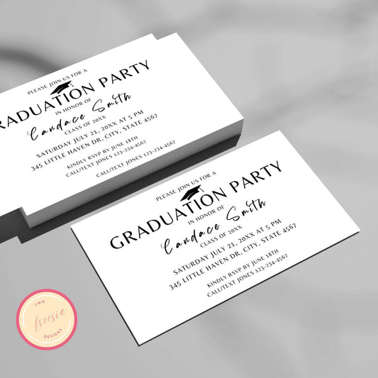 Graduation Party Invitation Insert Card