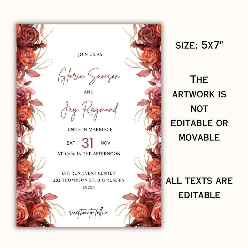 Till Death Do Us Part Wedding Invitation Template
